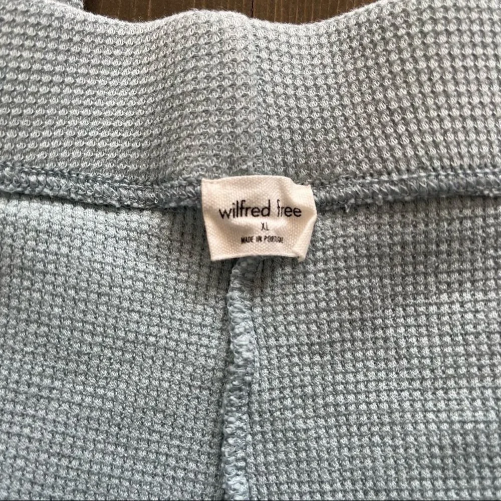 Wilfred Parker Pant Waffle Knit Organic Cotton Lounge Pants in Dream Blue XL - Picture 7 of 7